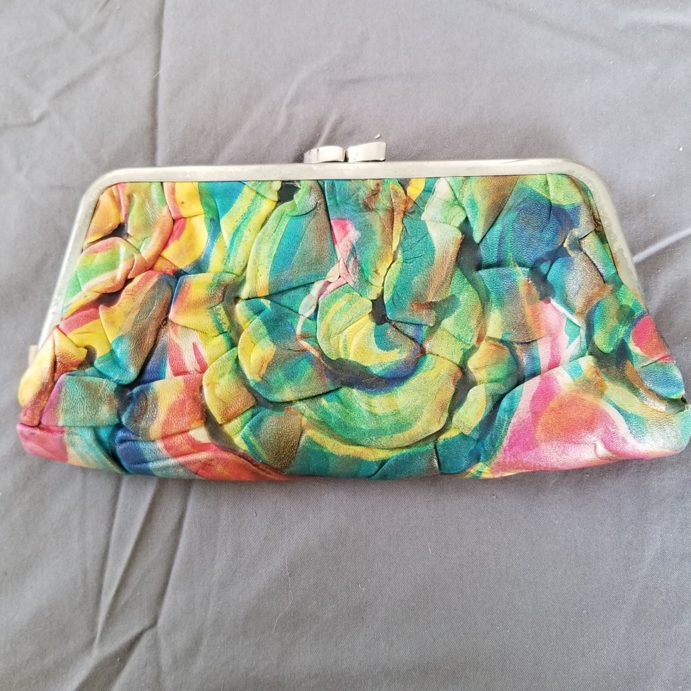 Vintage Artsy leather wallet/clutch